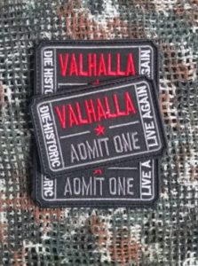 Patch Walhalla Ticket gestickt schwarz