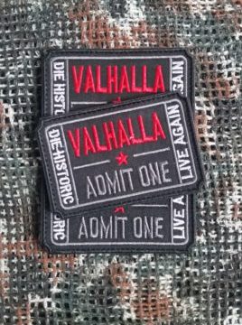Patch Walhalla Ticket gestickt schwarz